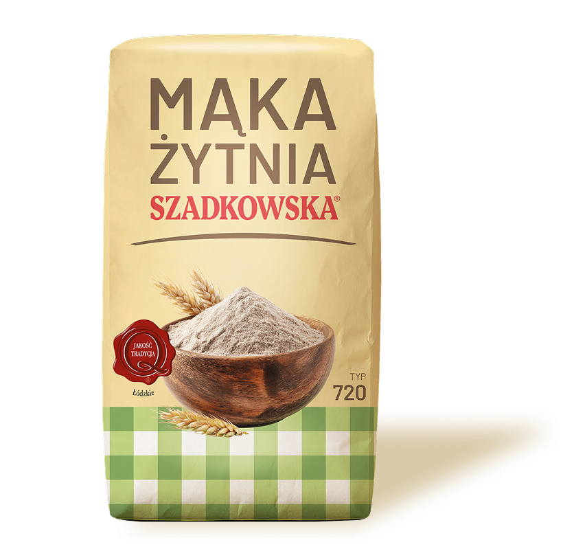 Mąka Szadkowska — opakowanie mąki żytniej w nowej identyfikacji