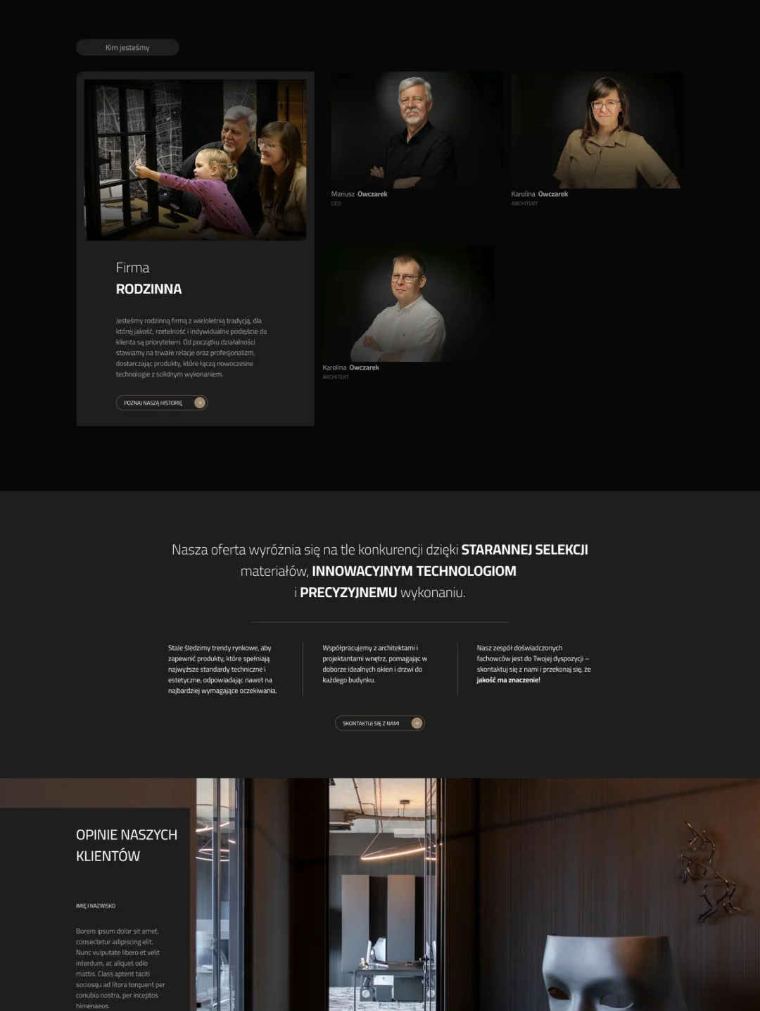 MStudio — strona internetowa, sekcja Nasza historia