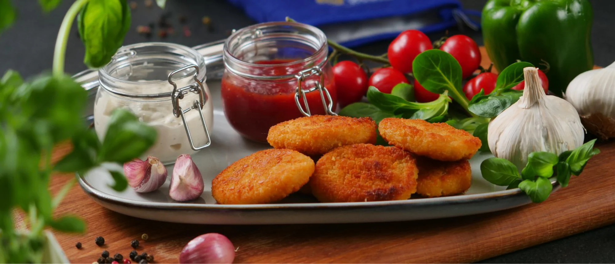 SNS Foods — sesja produktowa, panierowane kotleciki z dodatkami