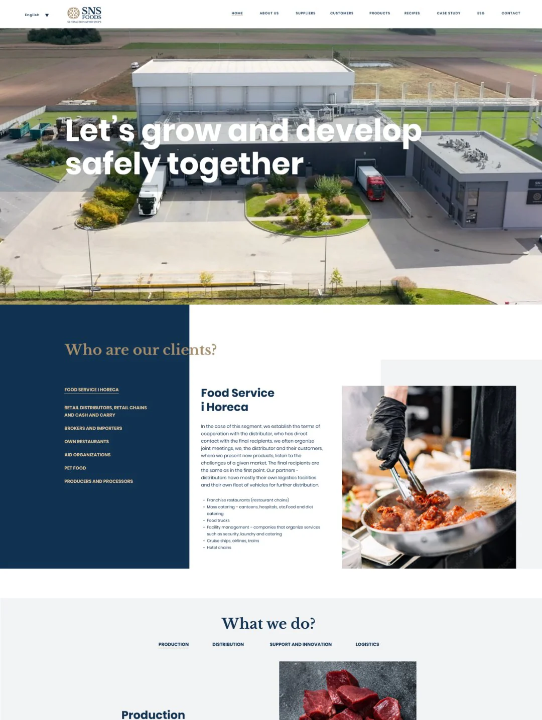SNS Foods — pierwsza strona internetowa z 2019 roku